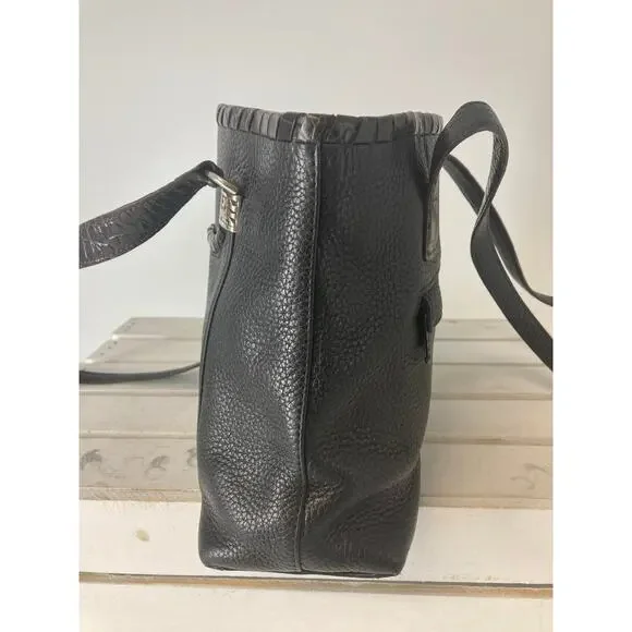 BRIGHTON D136855 MEIDUM BLACK PEBBLED LEATHER SHOULDER BAG - Picture 4 of 12